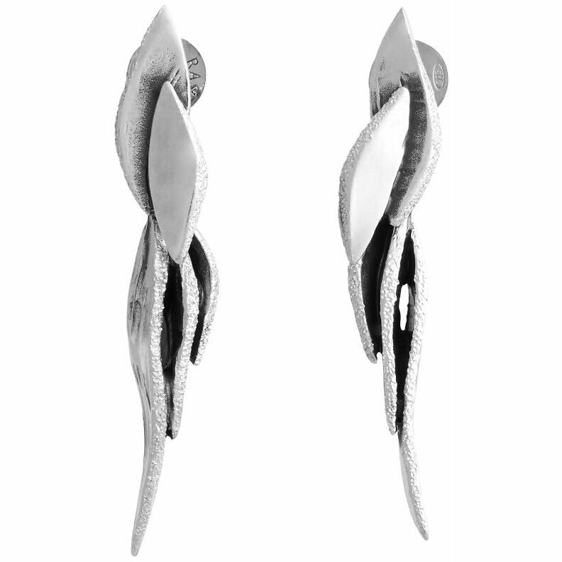 Giovanni Raspini Dafne long earrings in silver