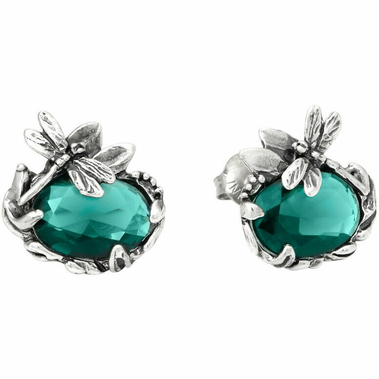 Giovanni Raspini Dragonfly Eden and Emerald Quartz Earrings