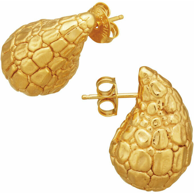 Giovanni Raspini Drop Croco Small Gold Earrings