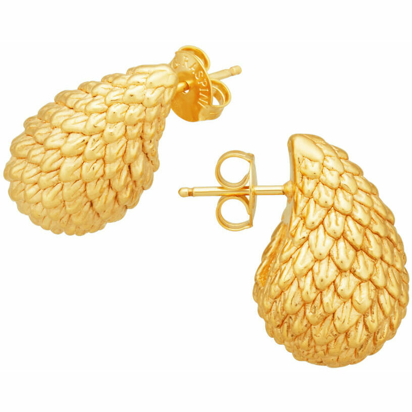 Giovanni Raspini Drop Snake Small Gold Earrings