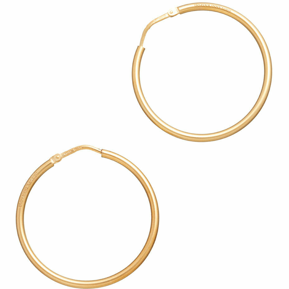 Giovanni Raspini Essential large hoop earrings in golden silver