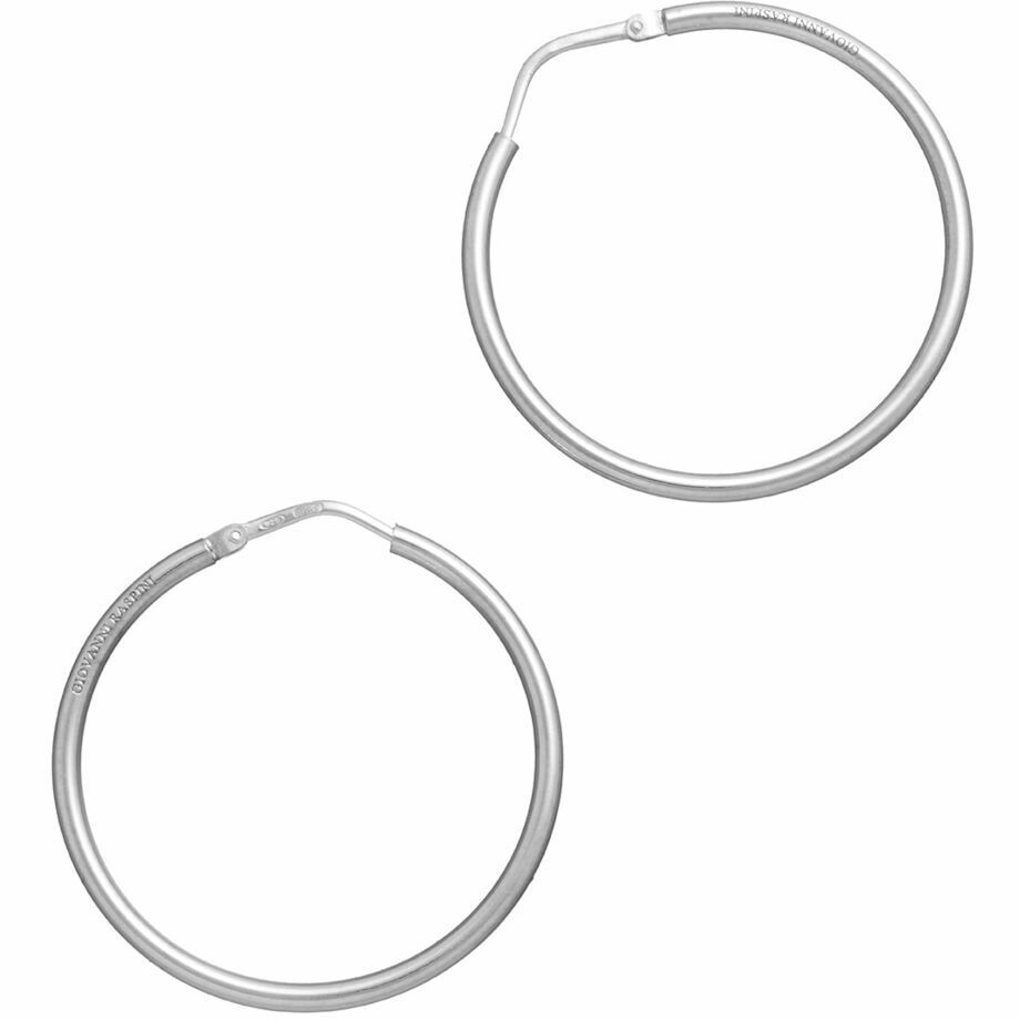 Giovanni Raspini Essential large hoop earrings in silver
