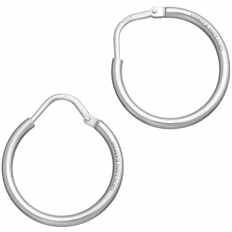 Giovanni Raspini Essential medium hoop earrings in silver