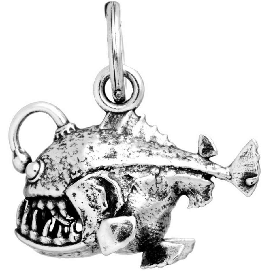 Giovanni Raspini fish of the deep charm in silver