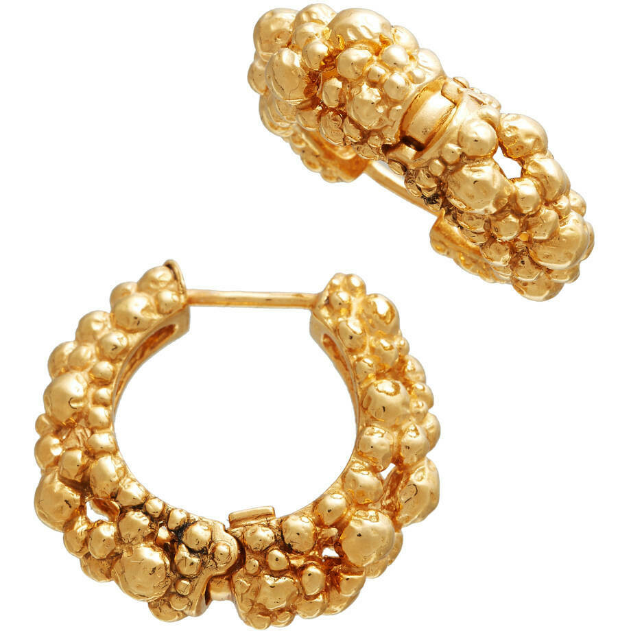 Giovanni Raspini golden Cherie perlage earrings