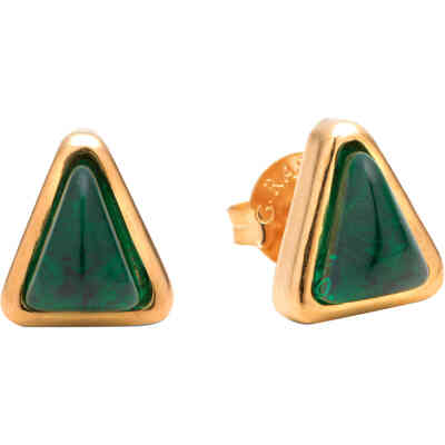 Giovanni Raspini Green Blade Gold Earrings Giovanni Raspini Green Blade Gold Earrings