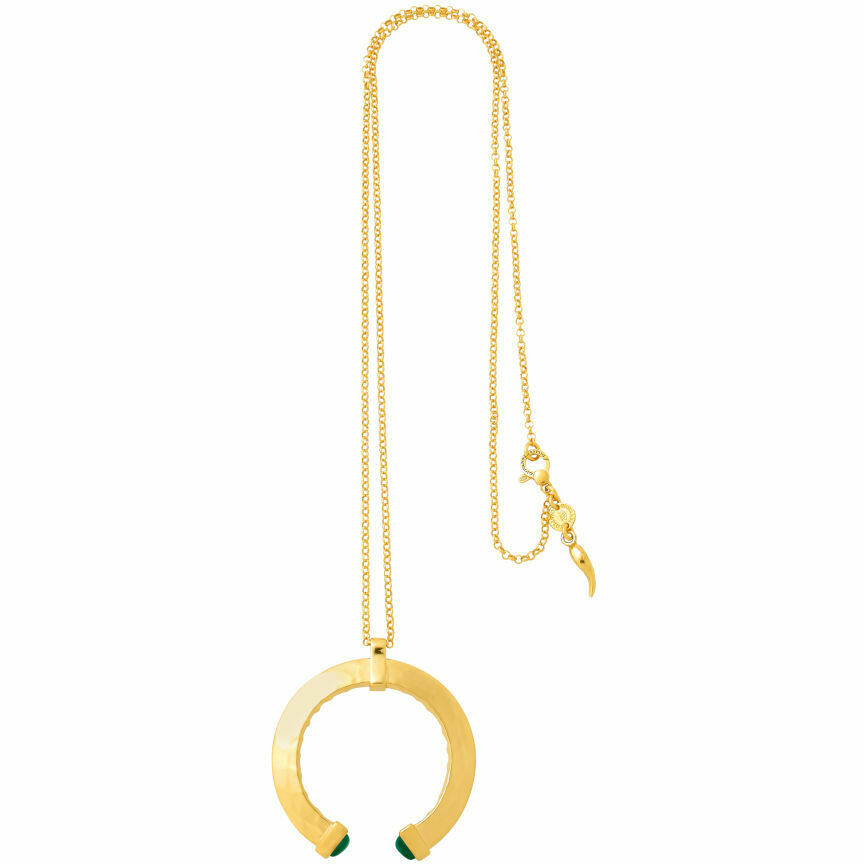Giovanni Raspini Green Blade Gold Necklace