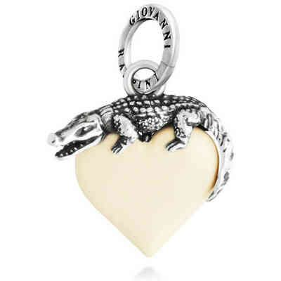 Giovanni Raspini Ivory Crocodile Heart Charm