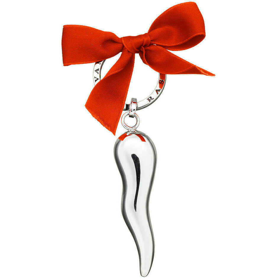 Giovanni Raspini key ring in silver with lucky horn