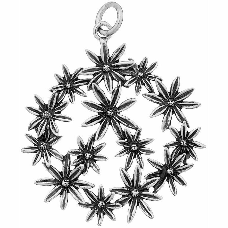 Giovanni Raspini large daisies pendant in silver