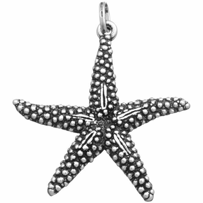Giovanni Raspini large starfish charm in silver