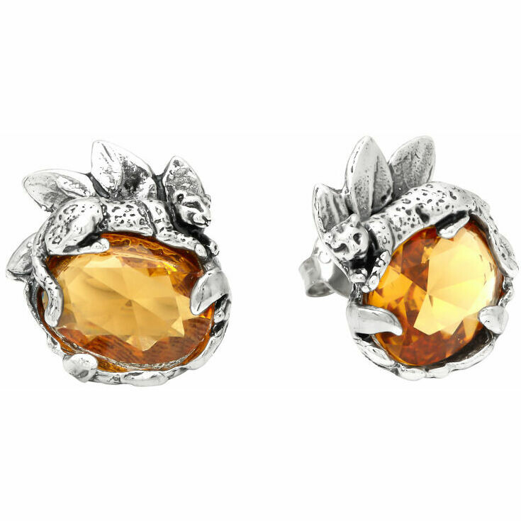 Giovanni Raspini Leopard Eden and Citrine Quartz Earrings