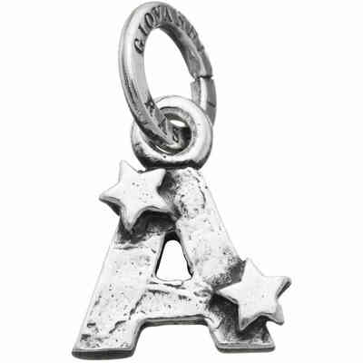 Giovanni Raspini letter A charm with stars Giovanni Raspini letter A charm with stars