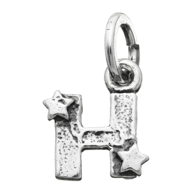 Giovanni Raspini letter H charm with stars