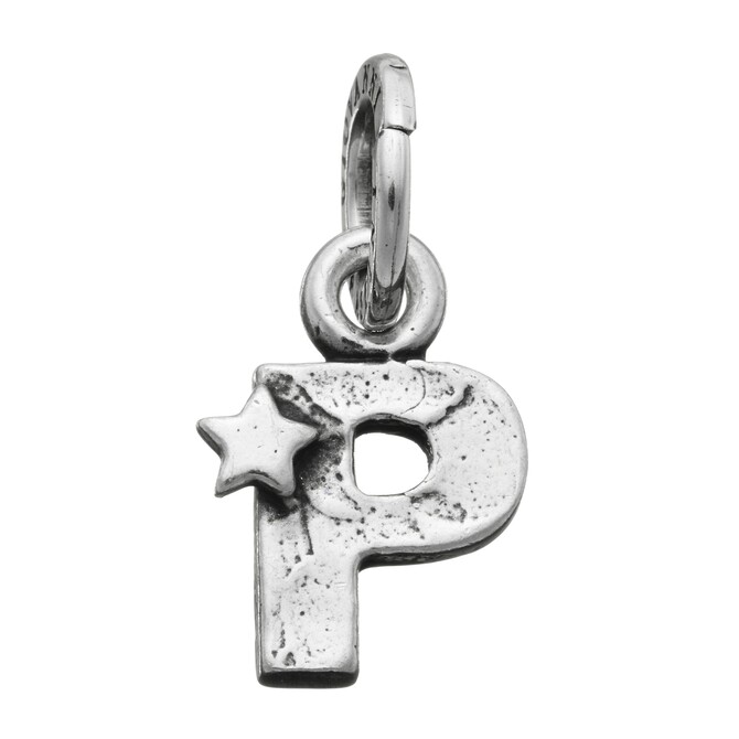 Giovanni Raspini letter P charm with stars