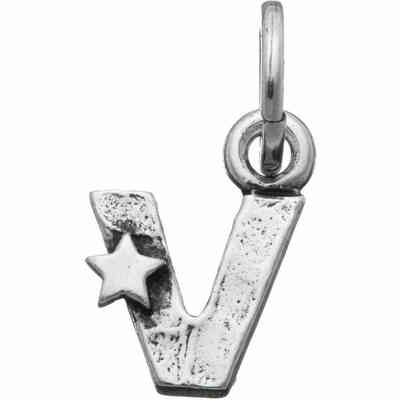 Giovanni Raspini letter V charm with stars Giovanni Raspini letter V charm with stars