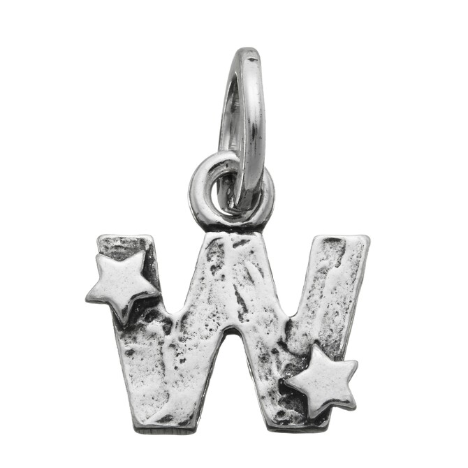 Giovanni Raspini letter W charm with stars