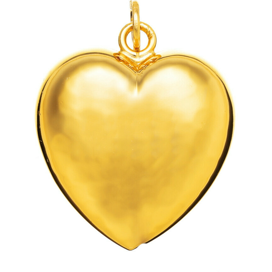 Giovanni Raspini medium hammered golden heart charm