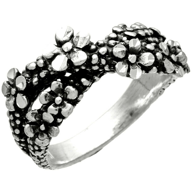 Giovanni Raspini Millefiori ring in silver