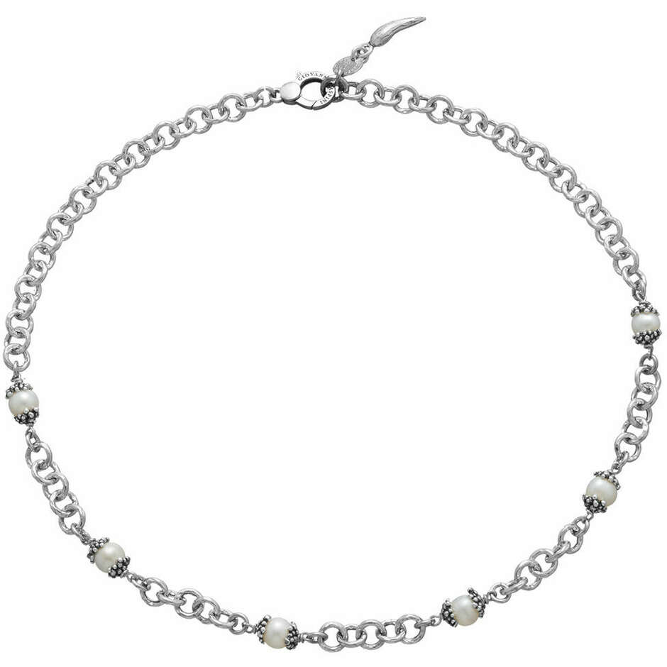 Giovanni Raspini Mini Drops necklace in silver and natural pearls