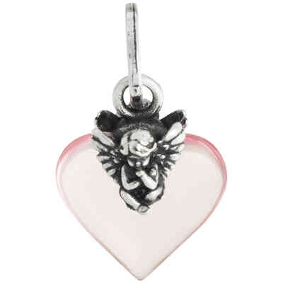 Giovanni Raspini Pink Angel Heart Charm