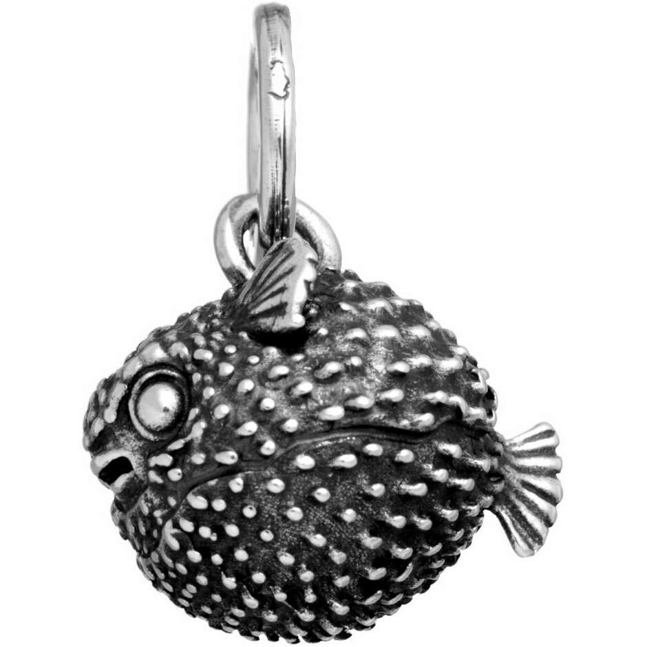 Giovanni Raspini puffer fish charm in silver