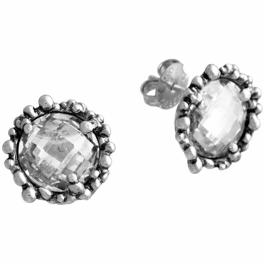 Giovanni Raspini Shine earrings in silver and transparent zircons