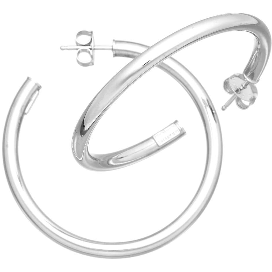 Giovanni Raspini Silki Silver Hoop Earrings