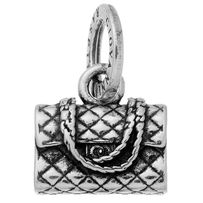 Giovanni Raspini Silver Charm Matelasse Bag