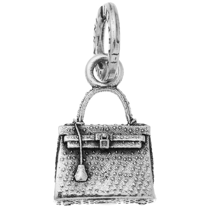 Giovanni Raspini Silver Charm Ostrich Bag