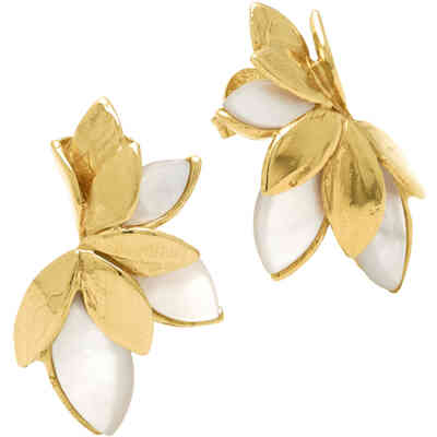 Giovanni Raspini Skin Mother of Pearl Gold Earrings