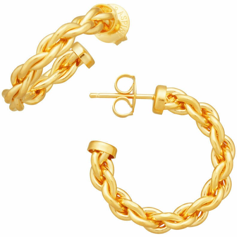 Giovanni Raspini Small Gold Chain Circle Earrings