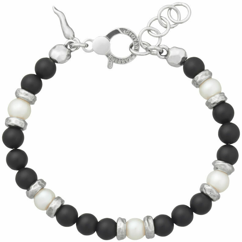 Giovanni Raspini Tango Graphite and Pearl Bracelet