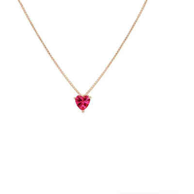 Girocollo Stroili da donna in Argento Rosato con zircone rosso a forma di cuore Girocollo Stroili da donna in Argento Rosato con zircone rosso a forma di cuore