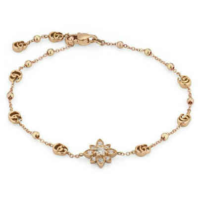 Gucci Flora bracelet in rose gold and diamonds