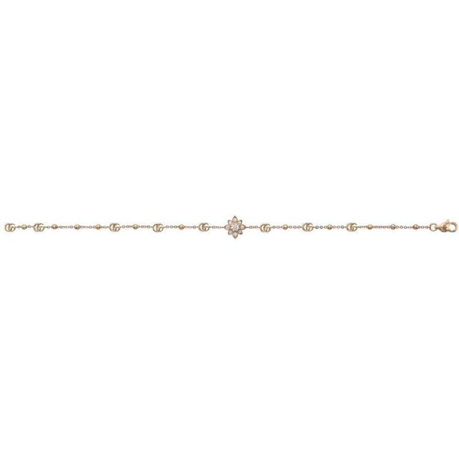 Gucci Flora bracelet in rose gold and diamonds