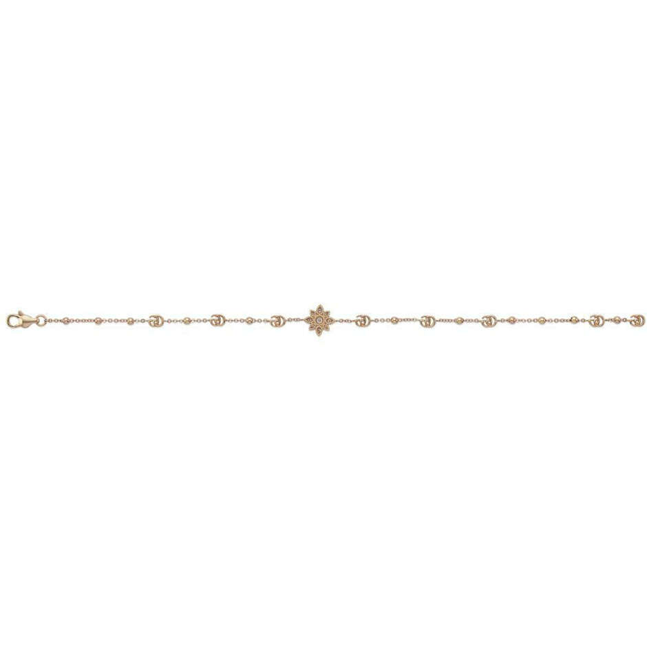 Gucci Flora bracelet in rose gold and diamonds