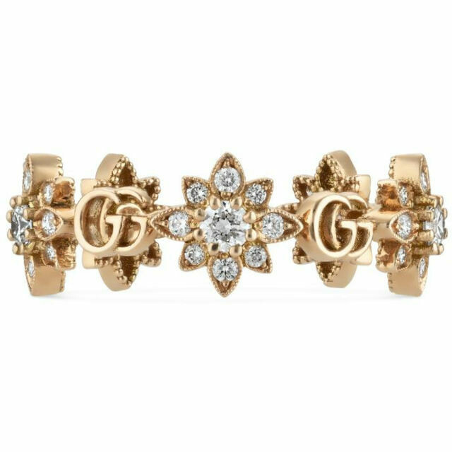 Gucci Flora ring in rose gold and diamonds