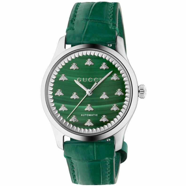 Gucci G-Timeless multibee automatic malakite green watch