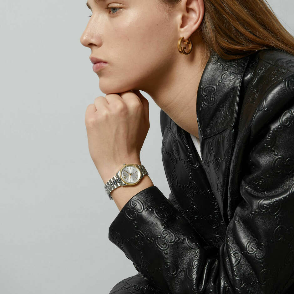 Gucci G-Timeless quartz two-tone steel women's watch