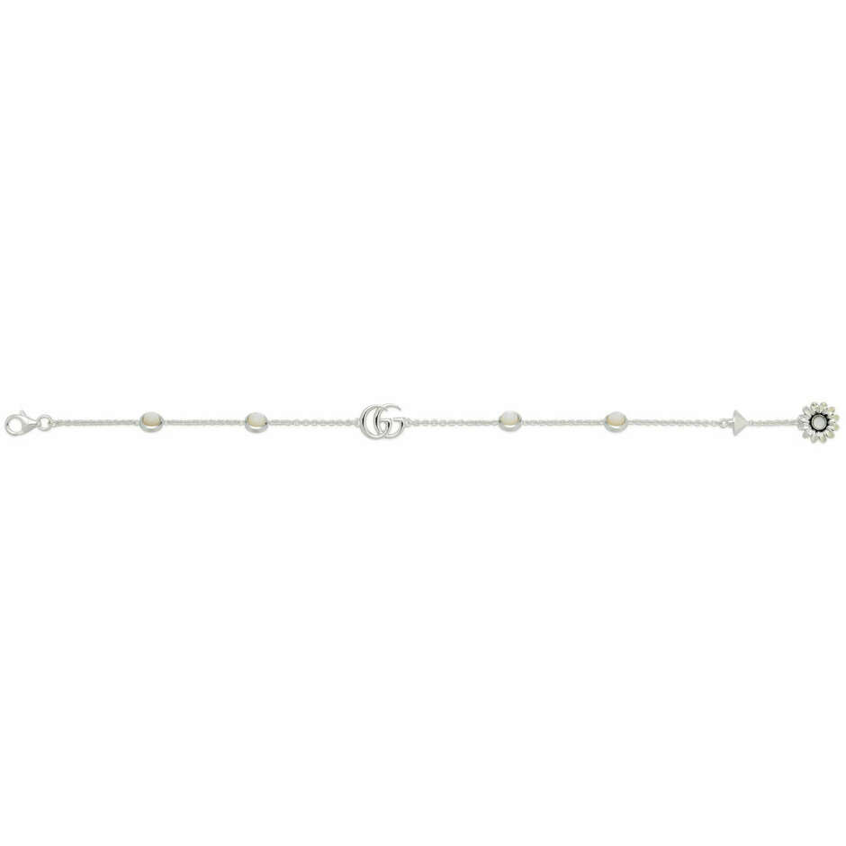 Gucci GG Marmont bracelet in silver and mother of pearl