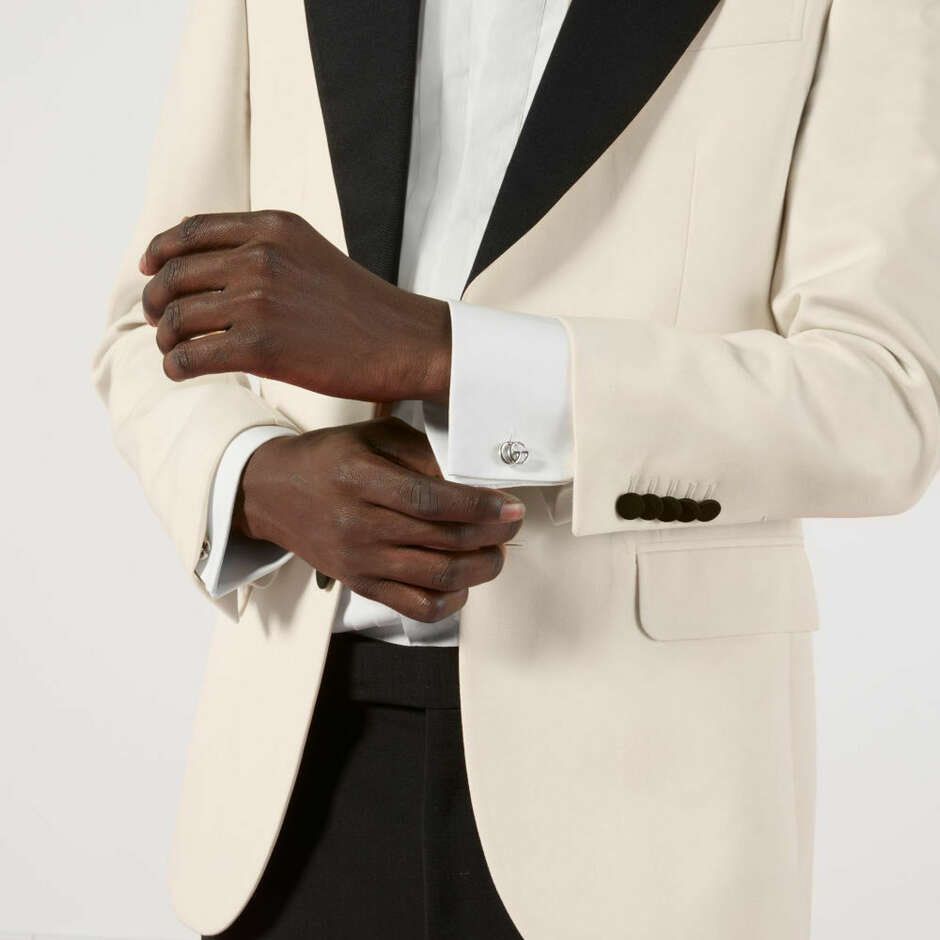 Gucci GG Marmont cufflinks in silver with Double G