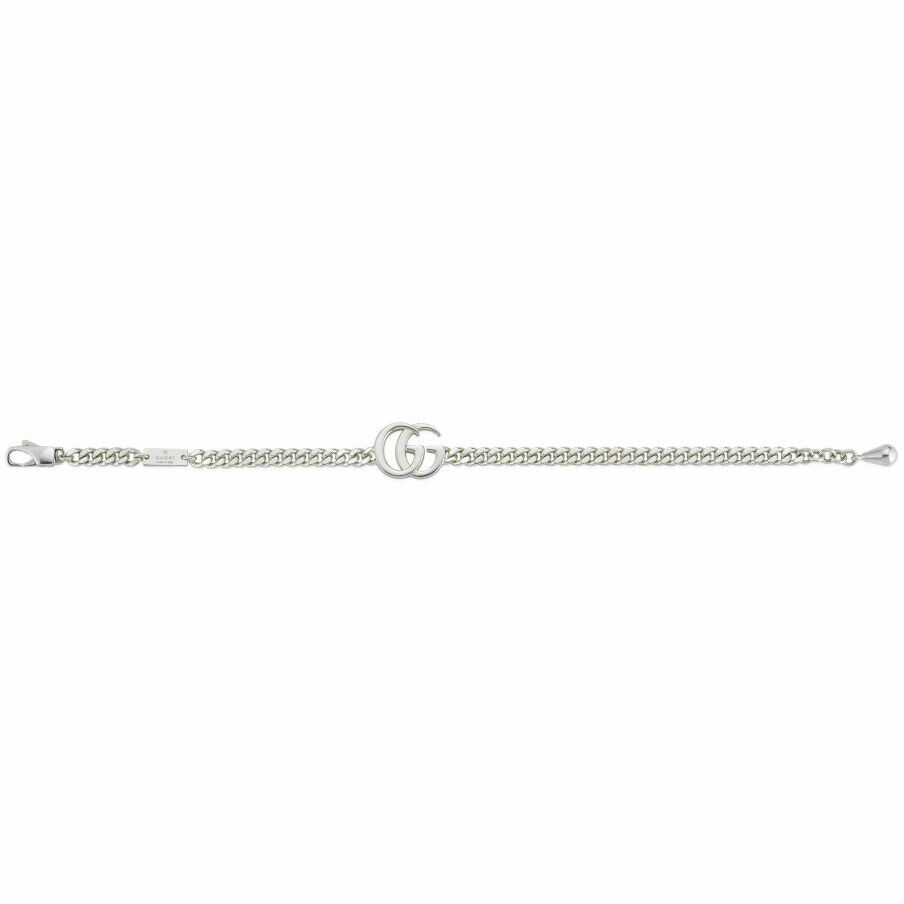 Gucci GG Marmont silver chain link bracelet