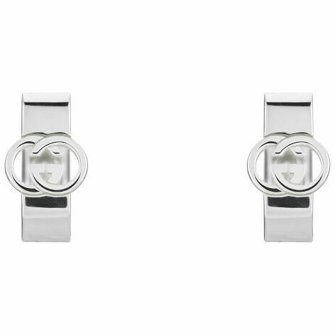 Gucci Interlocking G Hoop Earrings in Silver