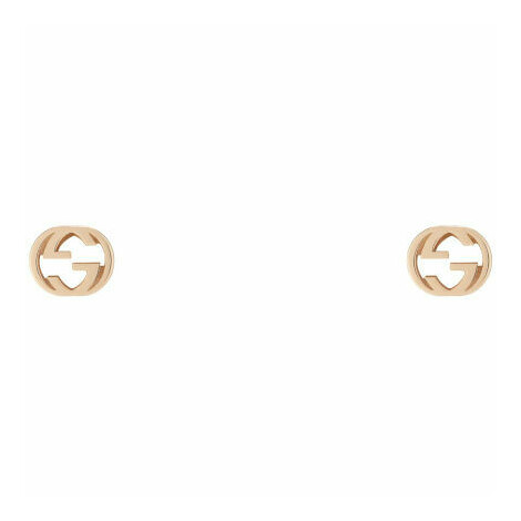 Gucci Interlocking G lobe earring in rose gold