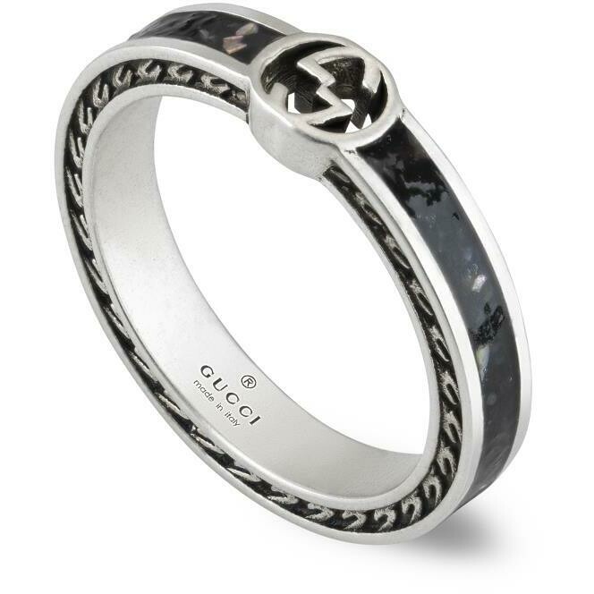 Gucci mens black deals ring