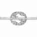 Gucci Interlocking G ring in white gold and diamonds White gold
