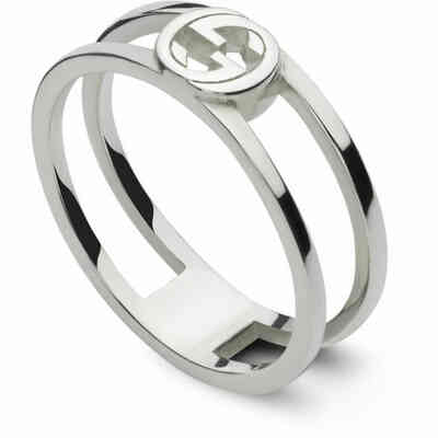 Gucci Interlocking Ring in Silver