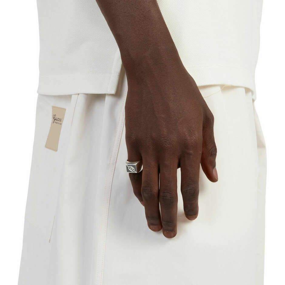 Gucci Tag chevalier ring with Interlocking logo G 10mm