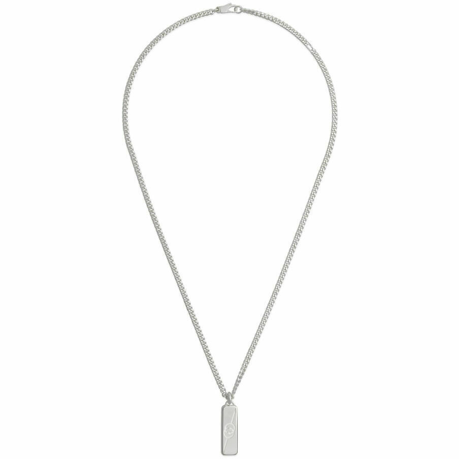Gucci Tag necklace in silver 50 cm